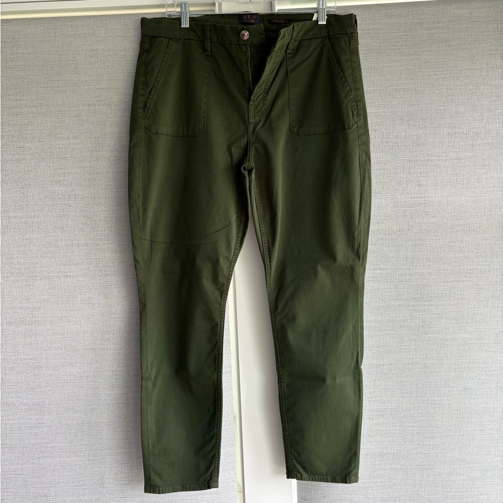 7 for all Mankind Jen 7 Olive Ankle Skinny Jeans